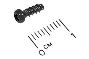 Screw, M2.5x7, Phillips, x-Recess black, Pkg. of 5